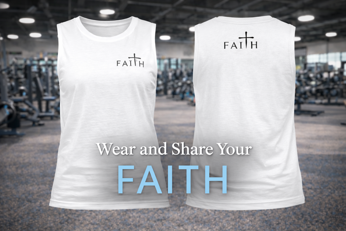 Keep the Faith Unisex White Muscle Shirt
