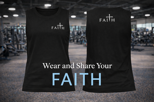 Keep the Faith Unisex Black Muscle Shirt